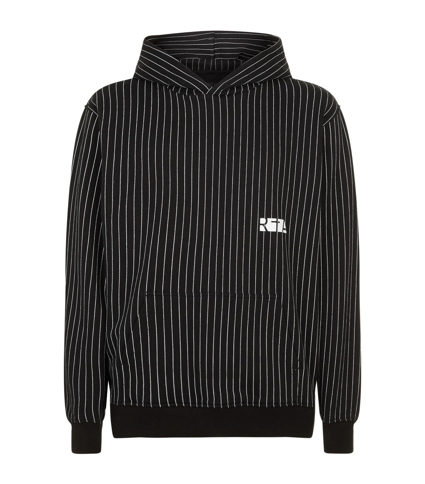 RTA Denim Pinstripe 95 Hoodie in Black for Men - Lyst