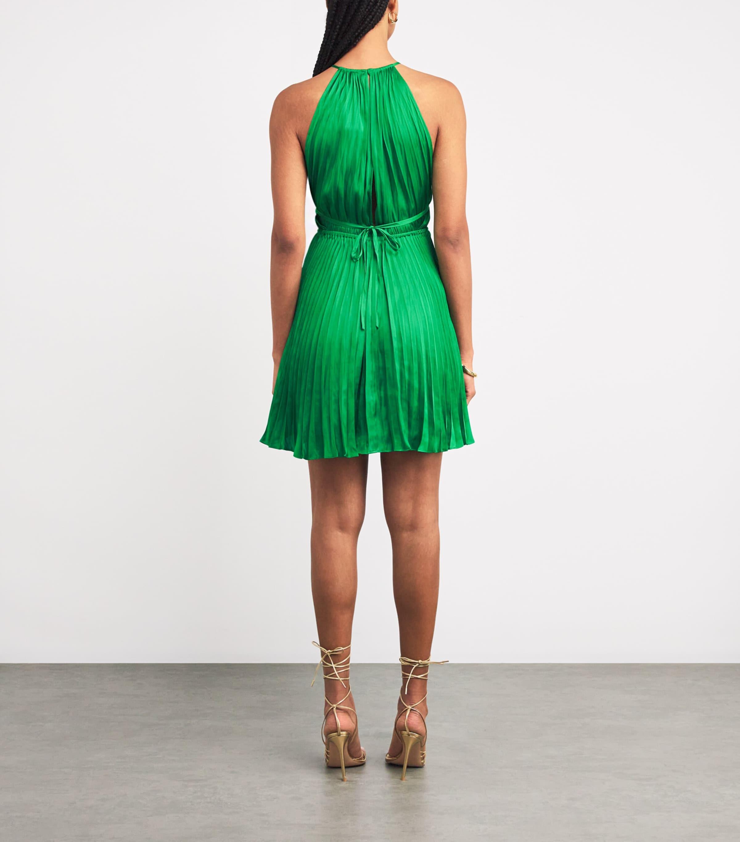 strapless open back dress Erika Pleated Mini Dress