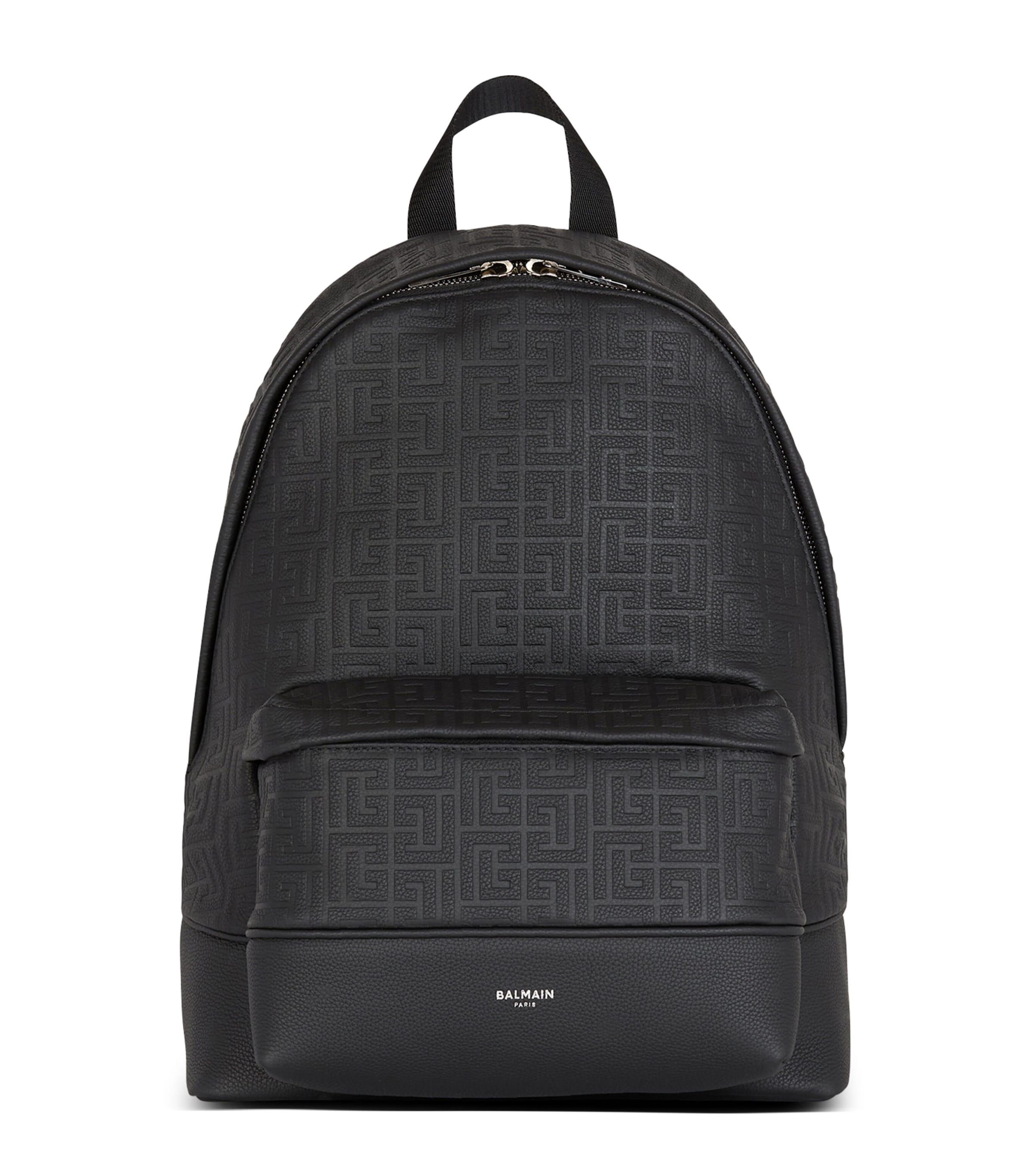 Balmain Leather Pb Monogram Backpack in Black for Men | Lyst display picture 3
