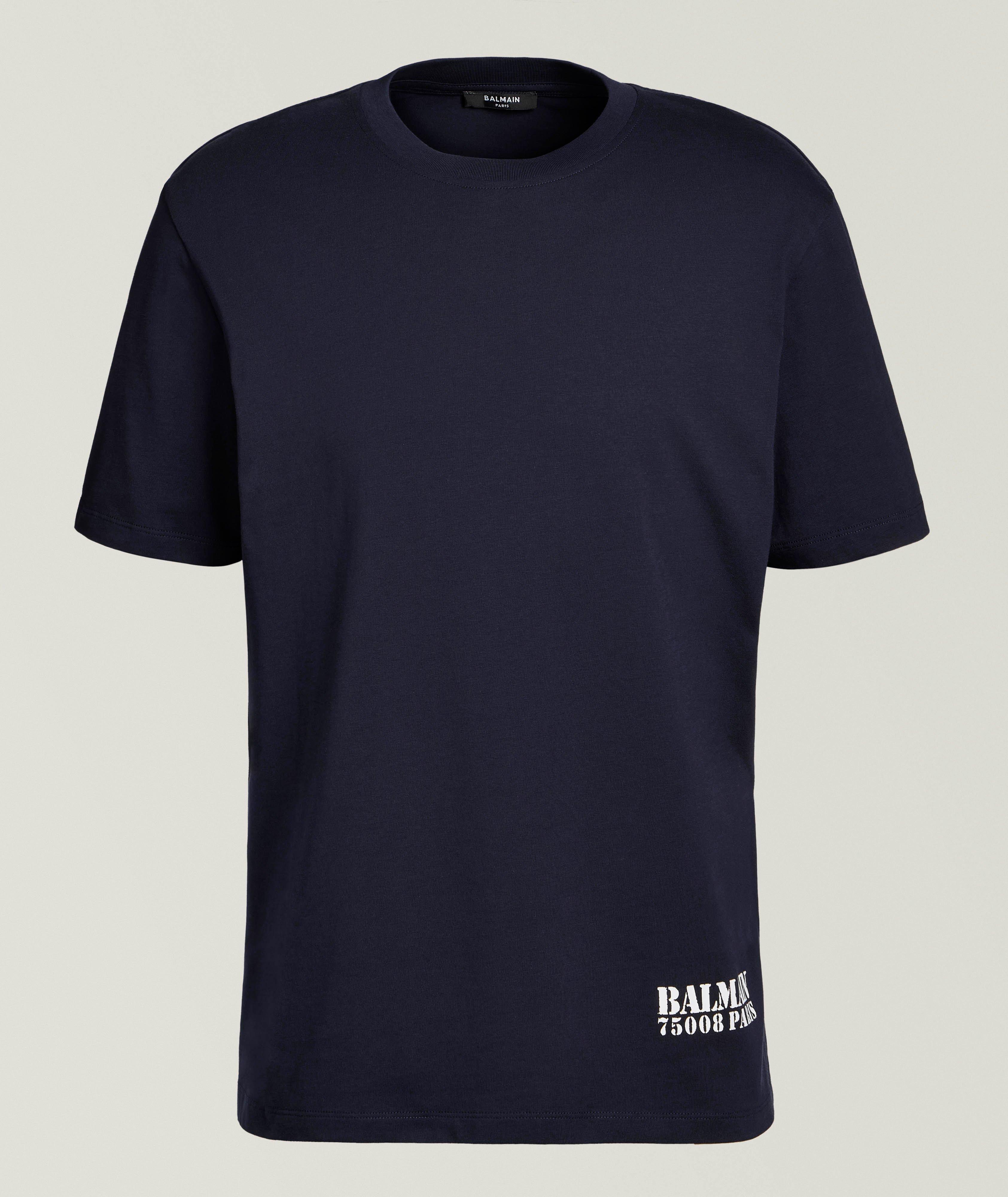 【関税・送料込み】BALMAIN LOGO ORGANIC COTTON T-SHIRT Balmain Logo-Print Organic Cotton T-Shirt – White – Charming