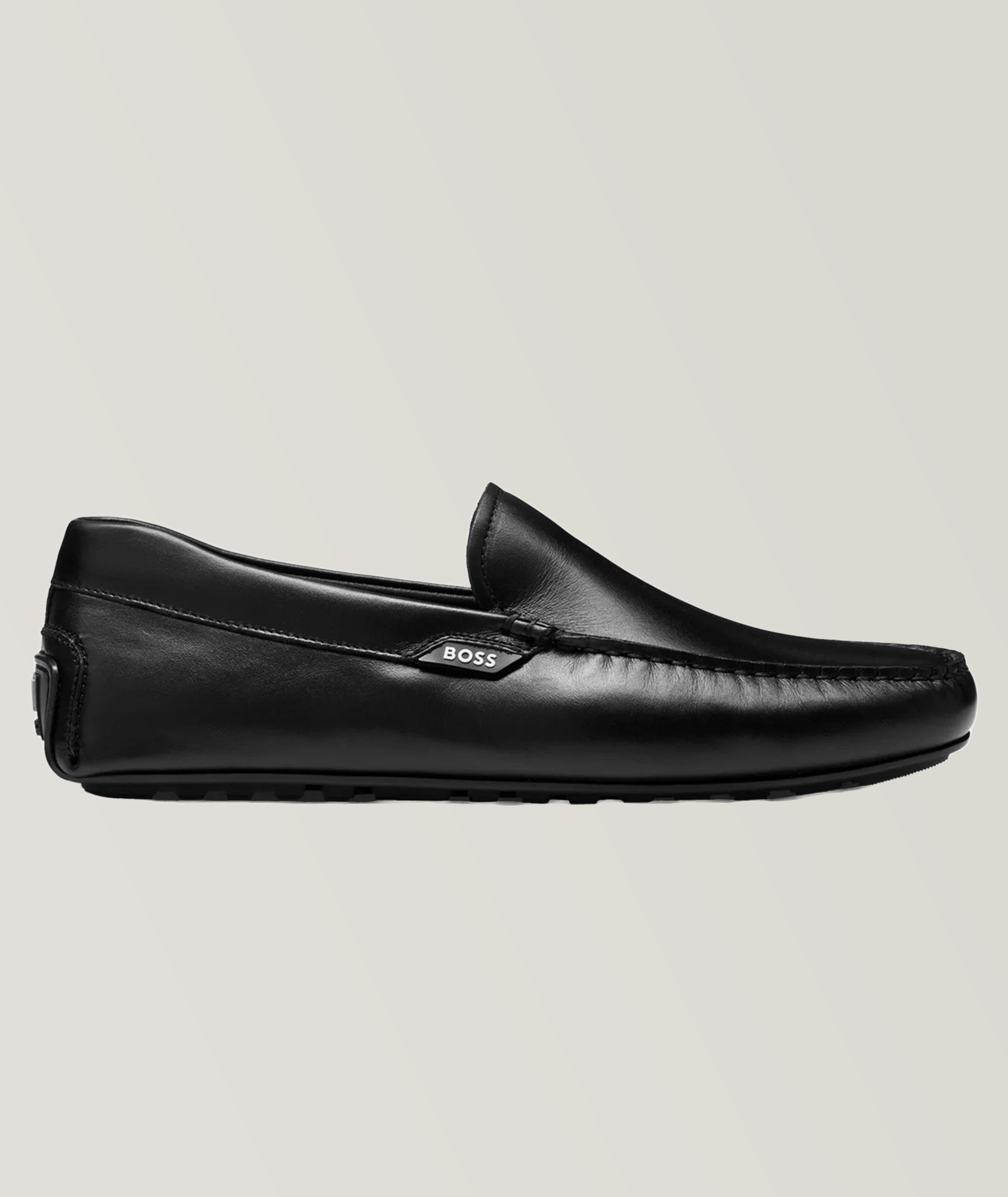 BOSS by HUGO BOSS Logo Trim Nappa-leather Driver Sole Moccasins in ...