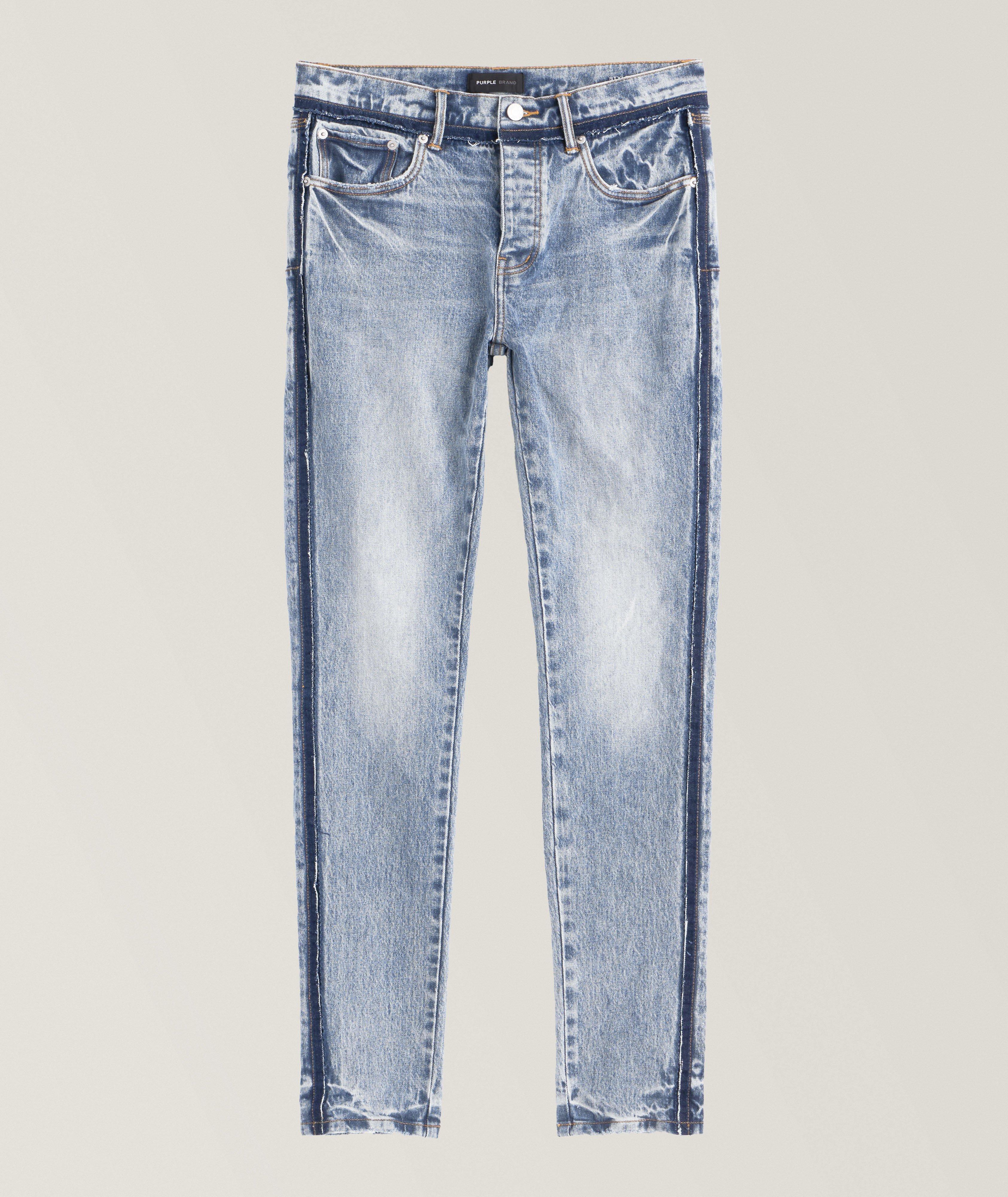 Purple Brand P001 Distressed Shadow Seam Jeans in Blue for