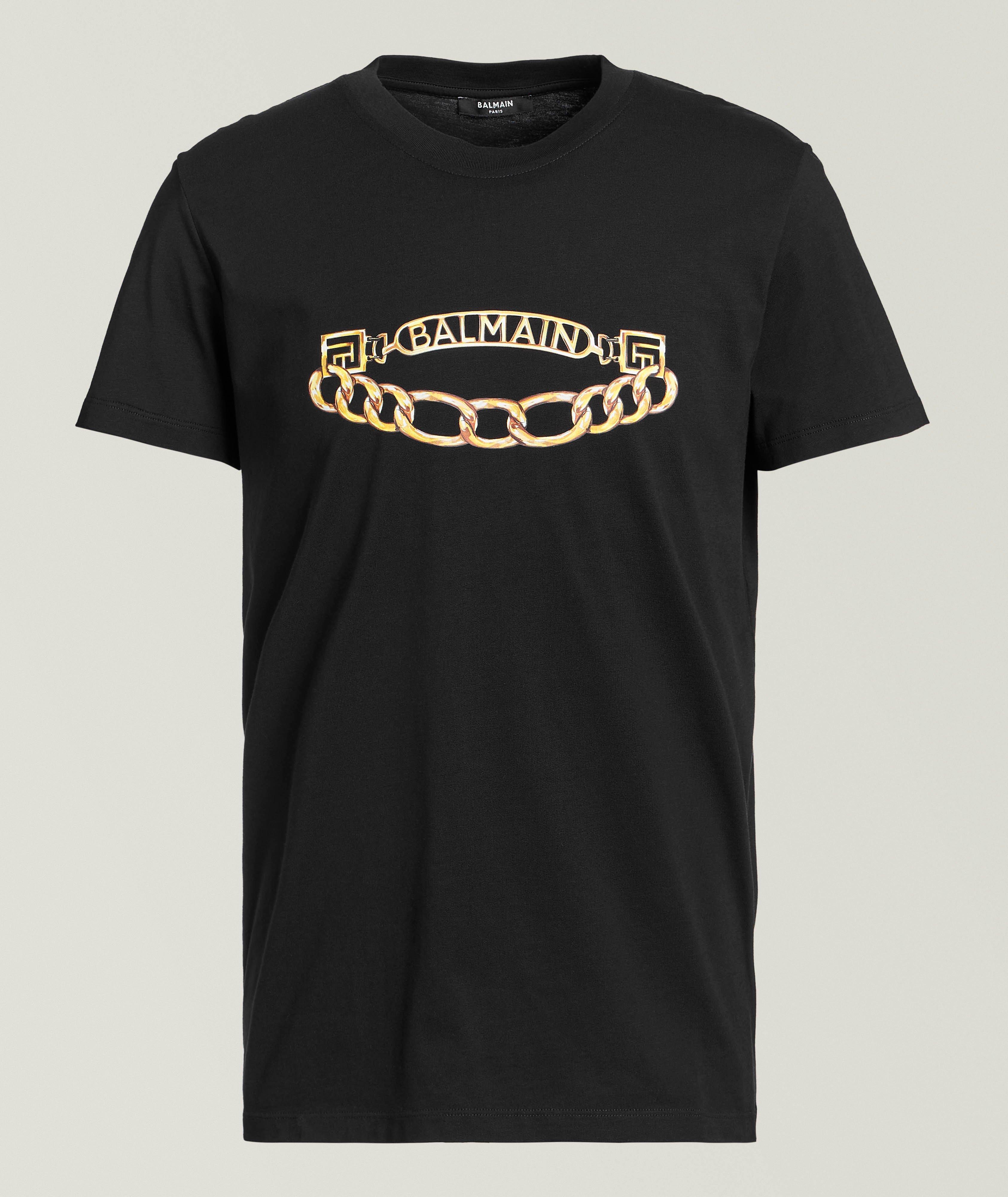 【関税・送料込み】BALMAIN LOGO ORGANIC COTTON T-SHIRT Balmain Logo-Print Organic Cotton T-Shirt – White – Charming