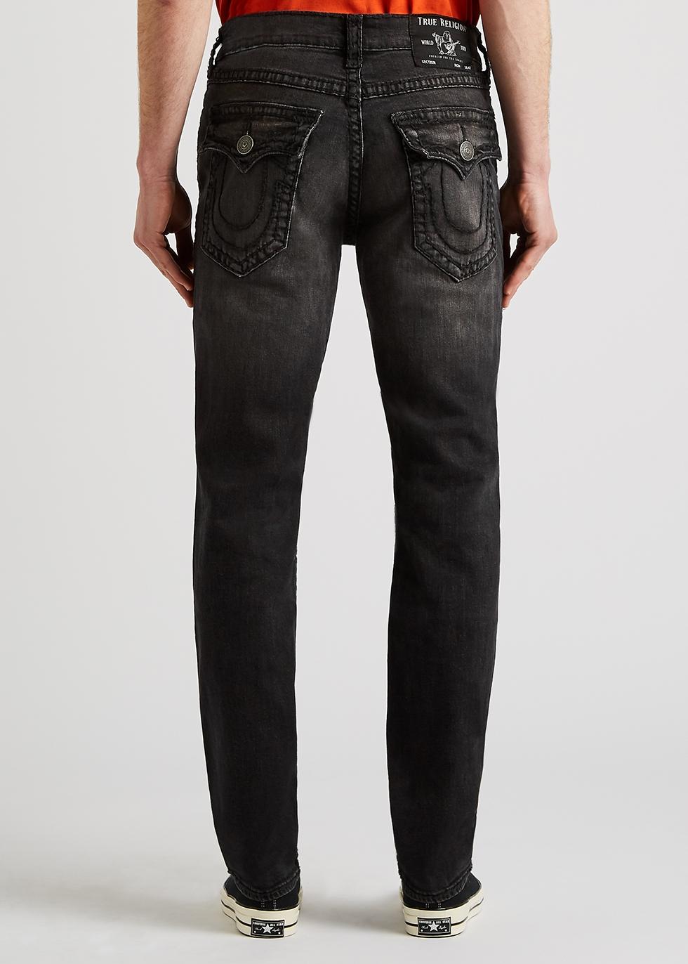 True Religion Denim Geno Dark Grey Slim-leg Jeans in Gray for Men - Lyst