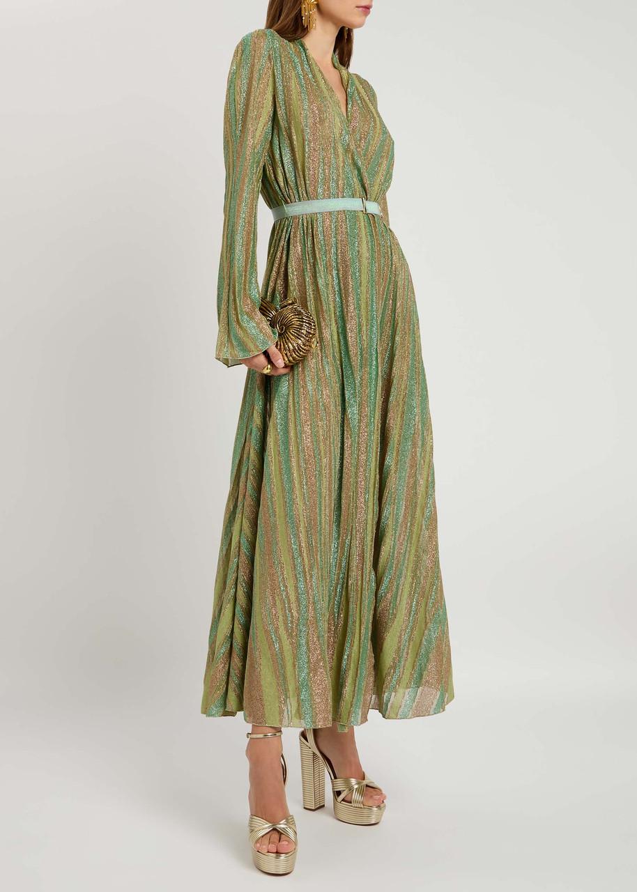 forte forte metallic dress Forte Forte 7613 Laminated Jersey Long Dress - NERO