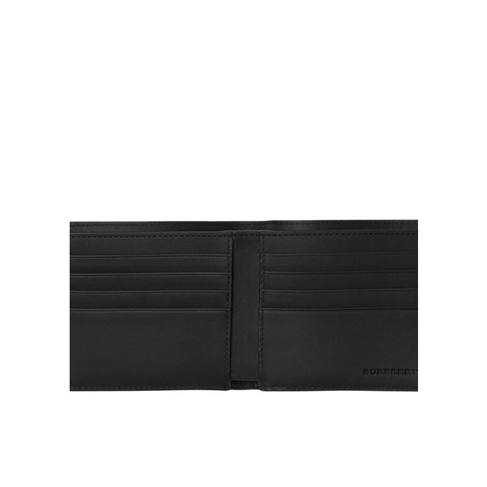 Burberry Check Wallet in Black - Burberry