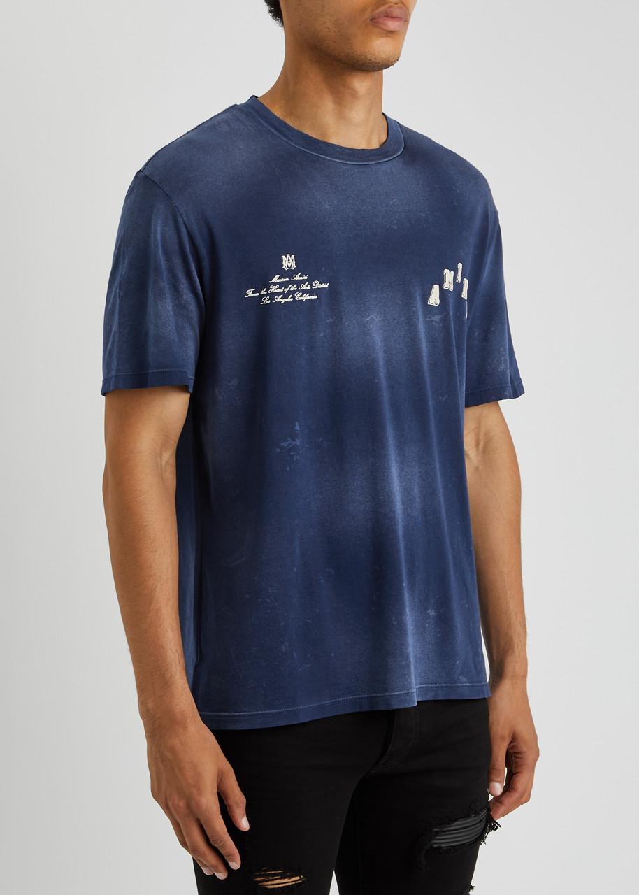 Amiri Collegiate Logo Cotton T-shirt in Blue for Men | Lyst