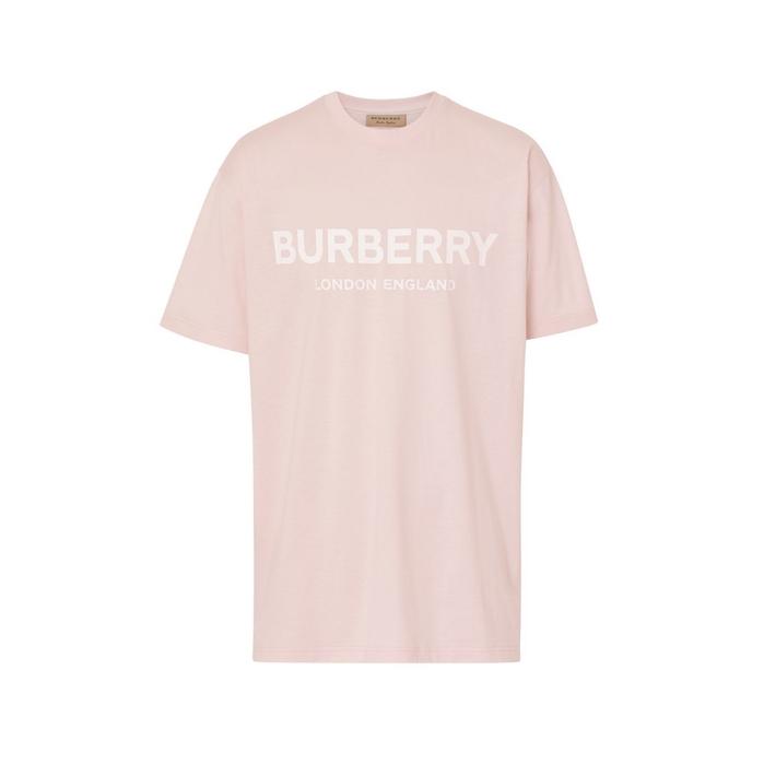 Burberry Logo Print Cotton T-shirt in Pink for Men | Lyst