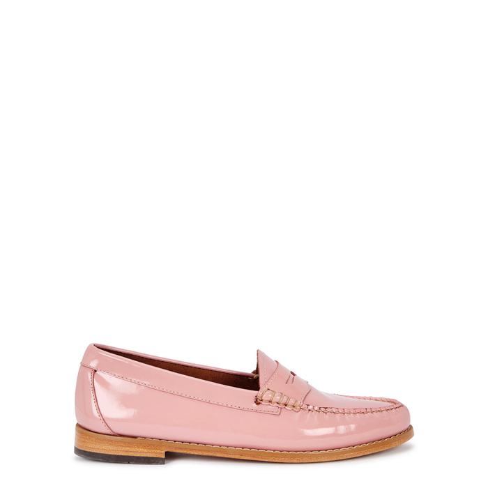 pink patent loafers