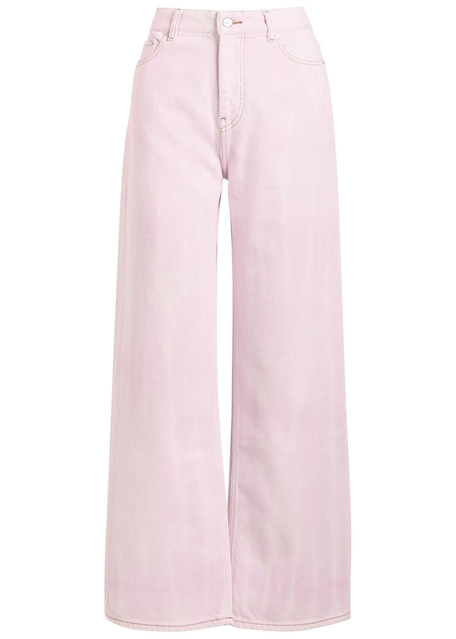 【関送込】GANNI ピンクウォッシュド アイジー ジーンズ Chalk Pink Pink Washed Izey Jeans | GANNI US