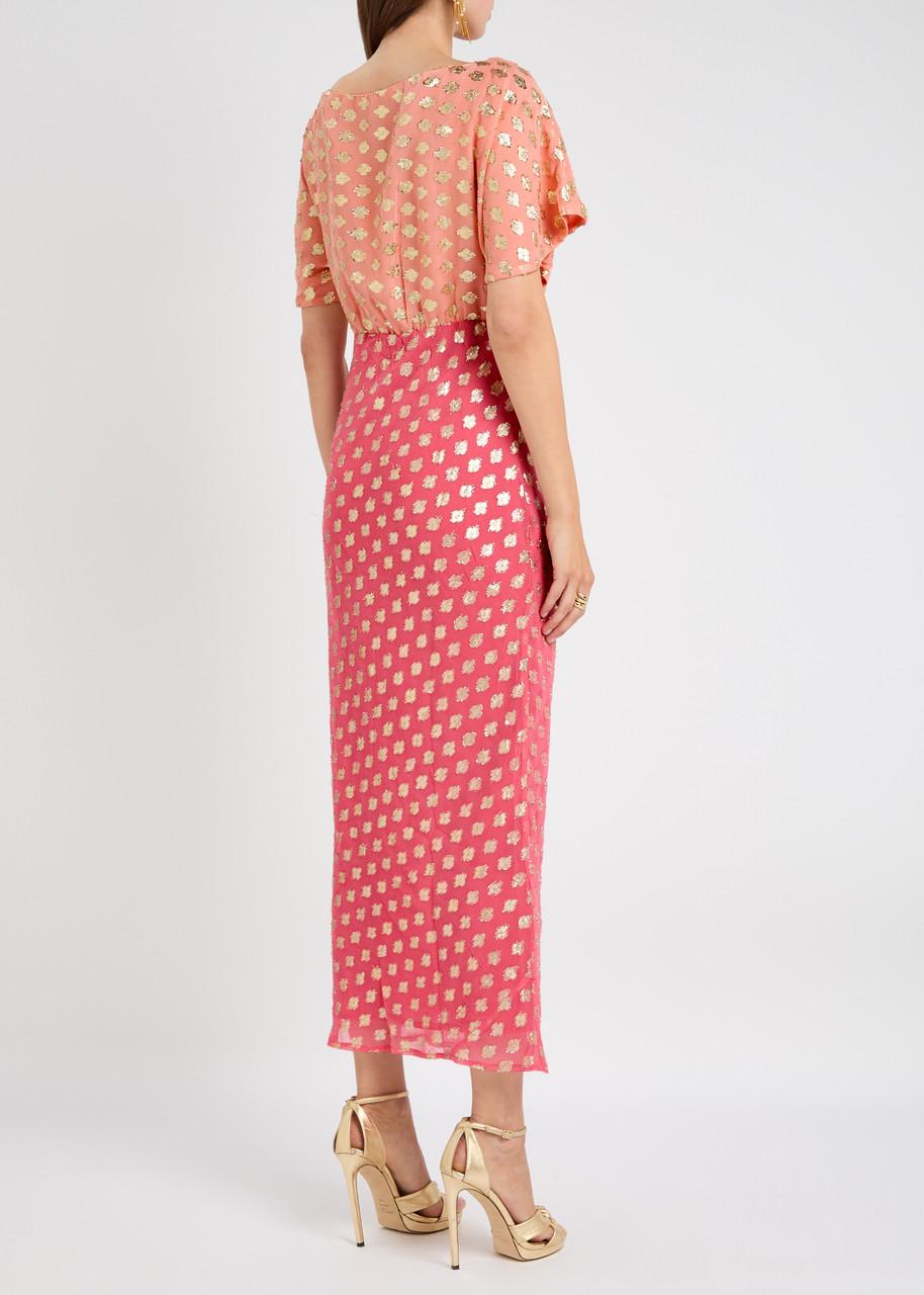 Never Fully Dressed Tilly Embroidered Chiffon Midi Dress | Lyst