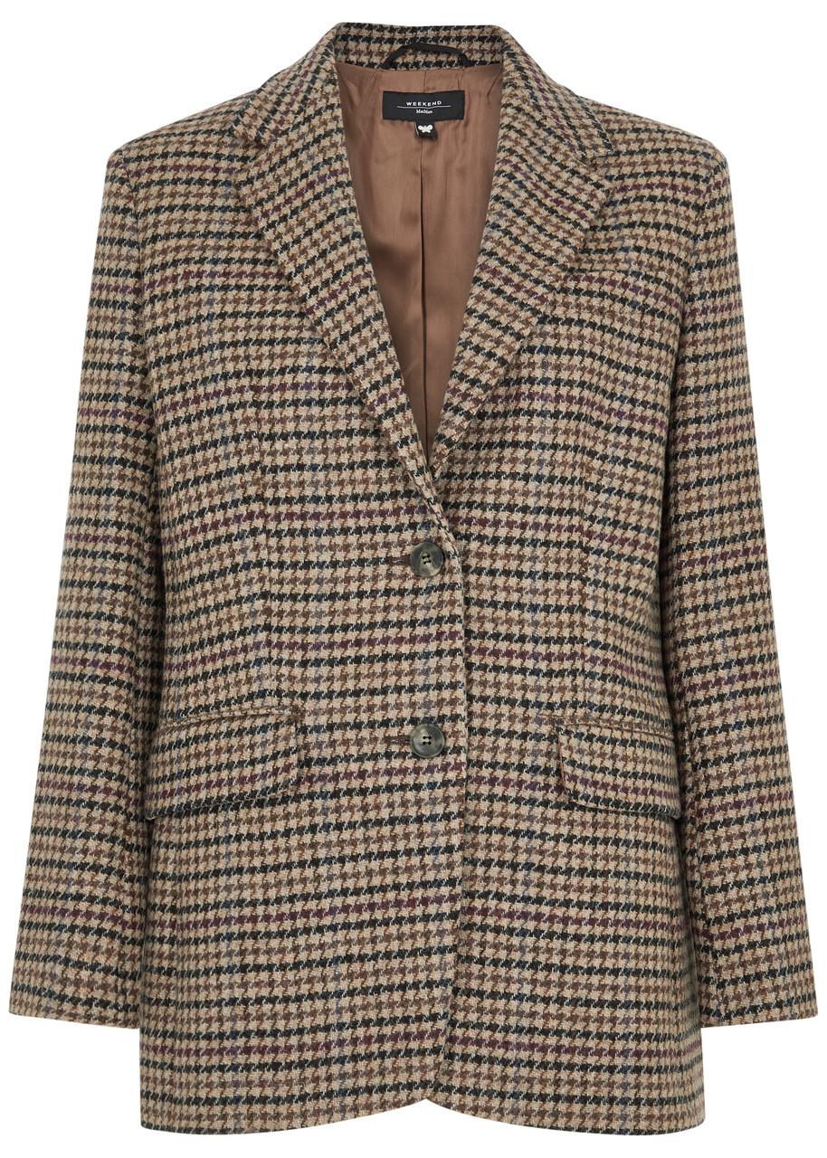 Weekend by Maxmara Max Mara Weekend Maltese Checked Wool-blend