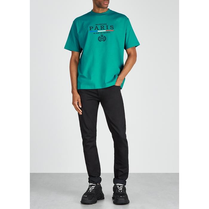 Balenciaga Turquoise Logo-embroidered 