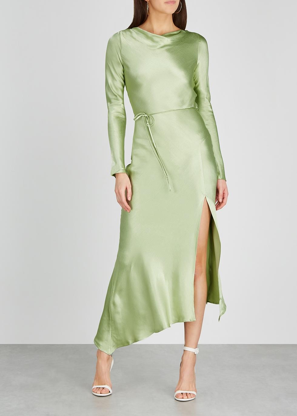 light green long sleeve dress Online Shopping