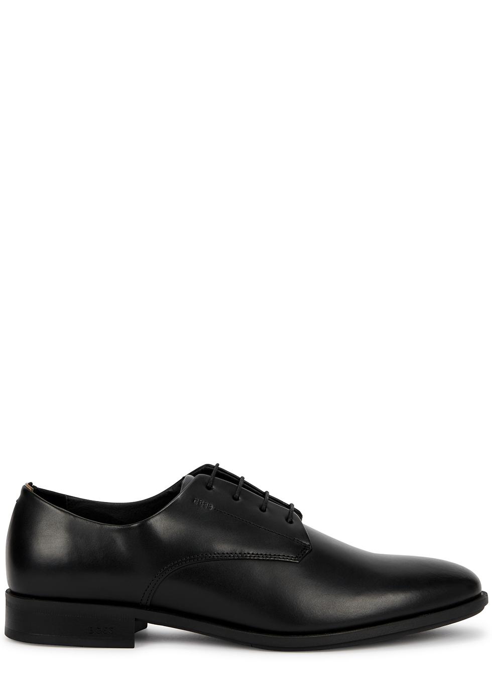 BOSS by HUGO BOSS Colby Leather Derby Shoes in Black for Men | Lyst UK