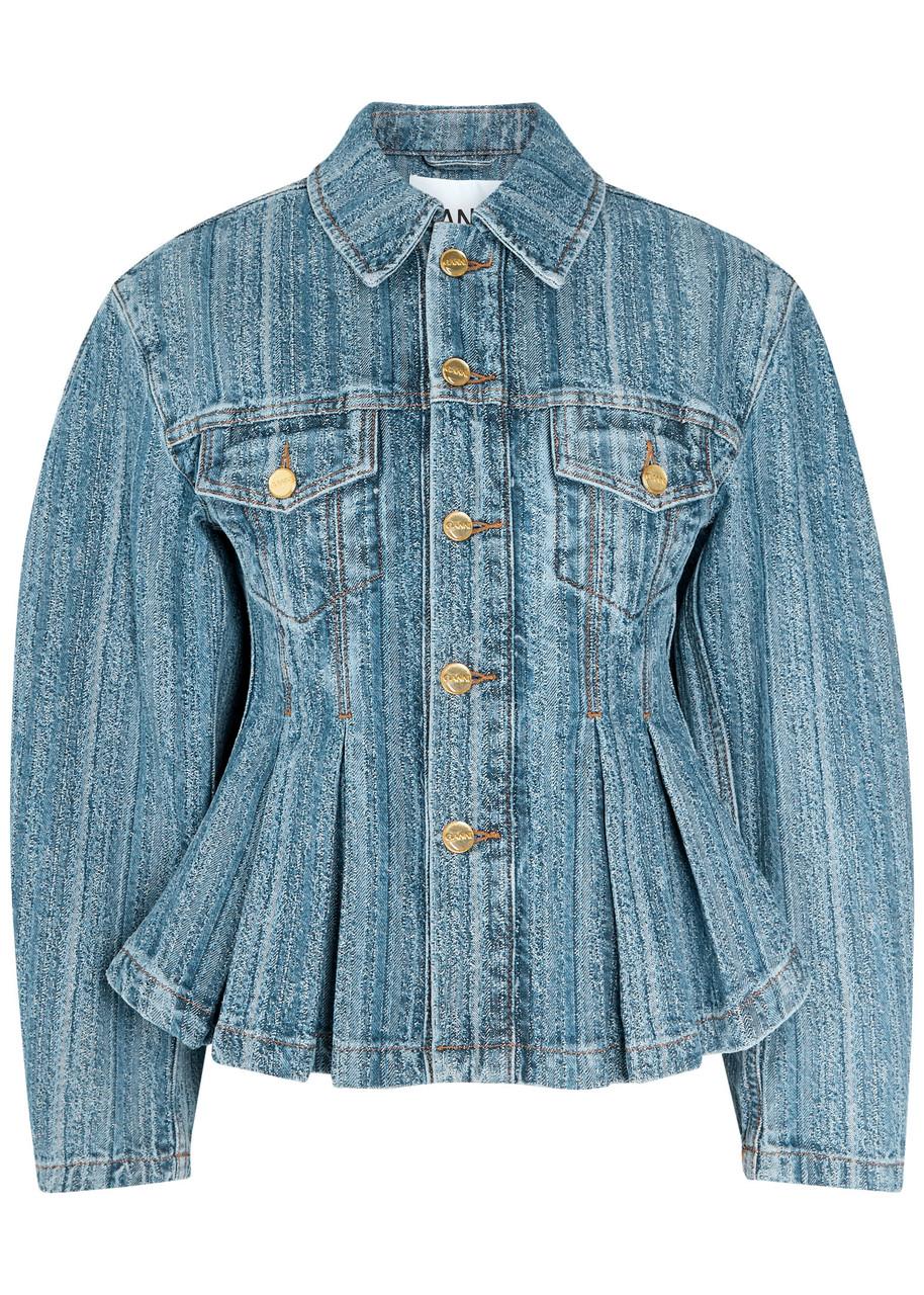 Ppsnabha Primark Puff Sleeve Denim Jacket New Primark Black Mix
