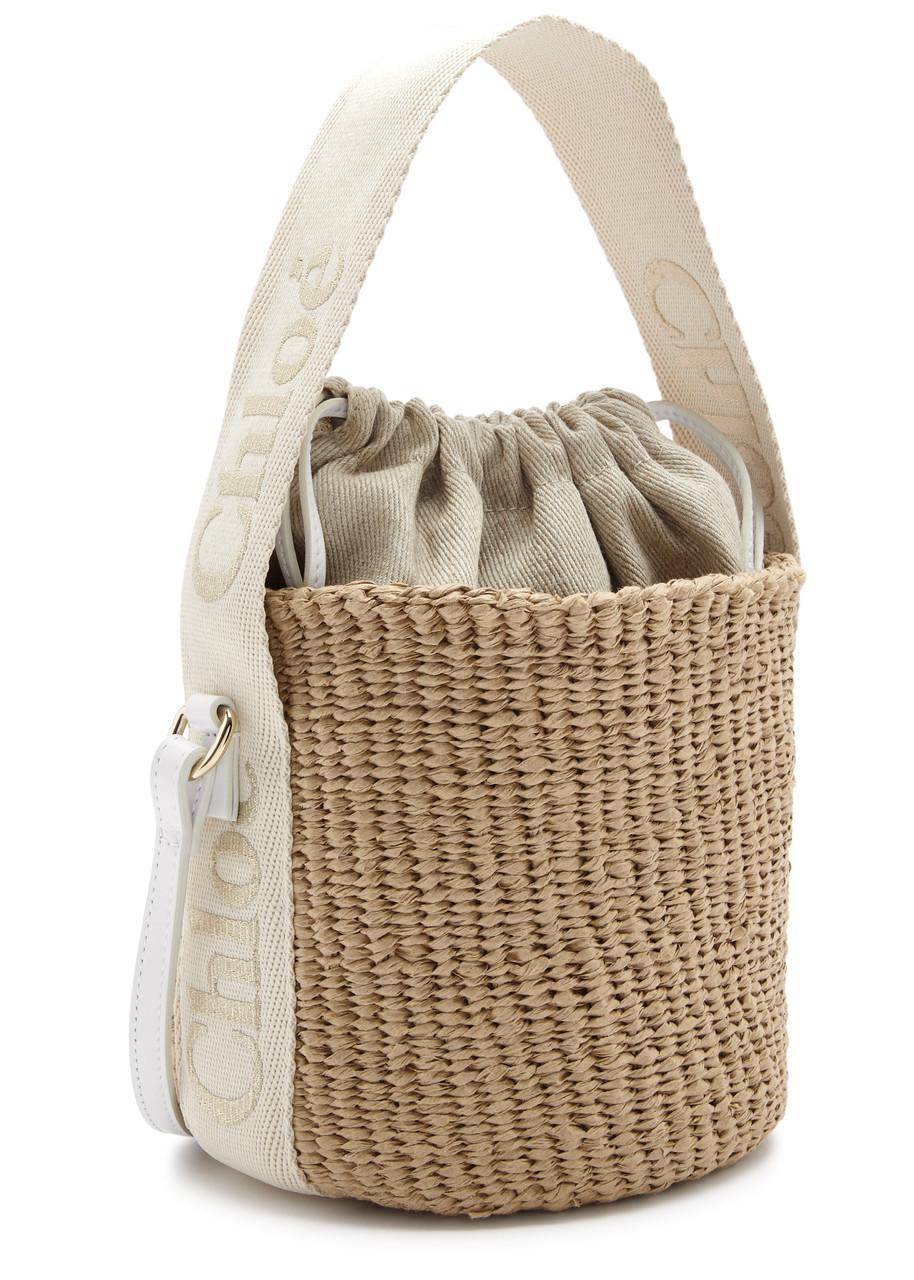 Chloe Sense Small Raffia Basket Bag in Natural Lyst UK