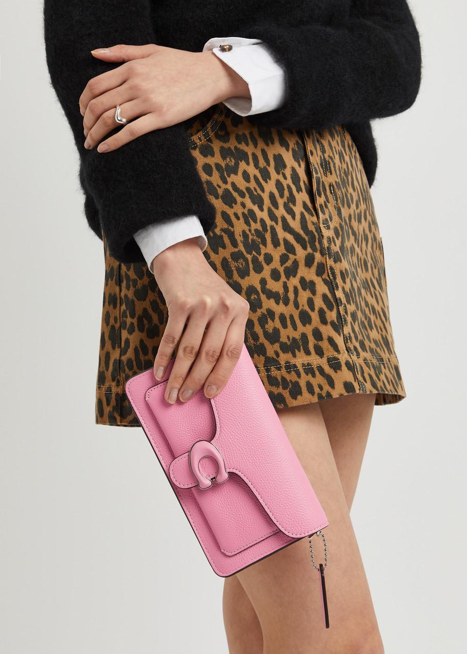 COACH Tabby Leather Wallet on chain in Pink Lyst