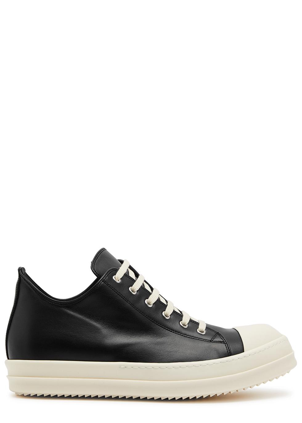 Rick Owens Leather Low Ramones in Black for Men | Lyst