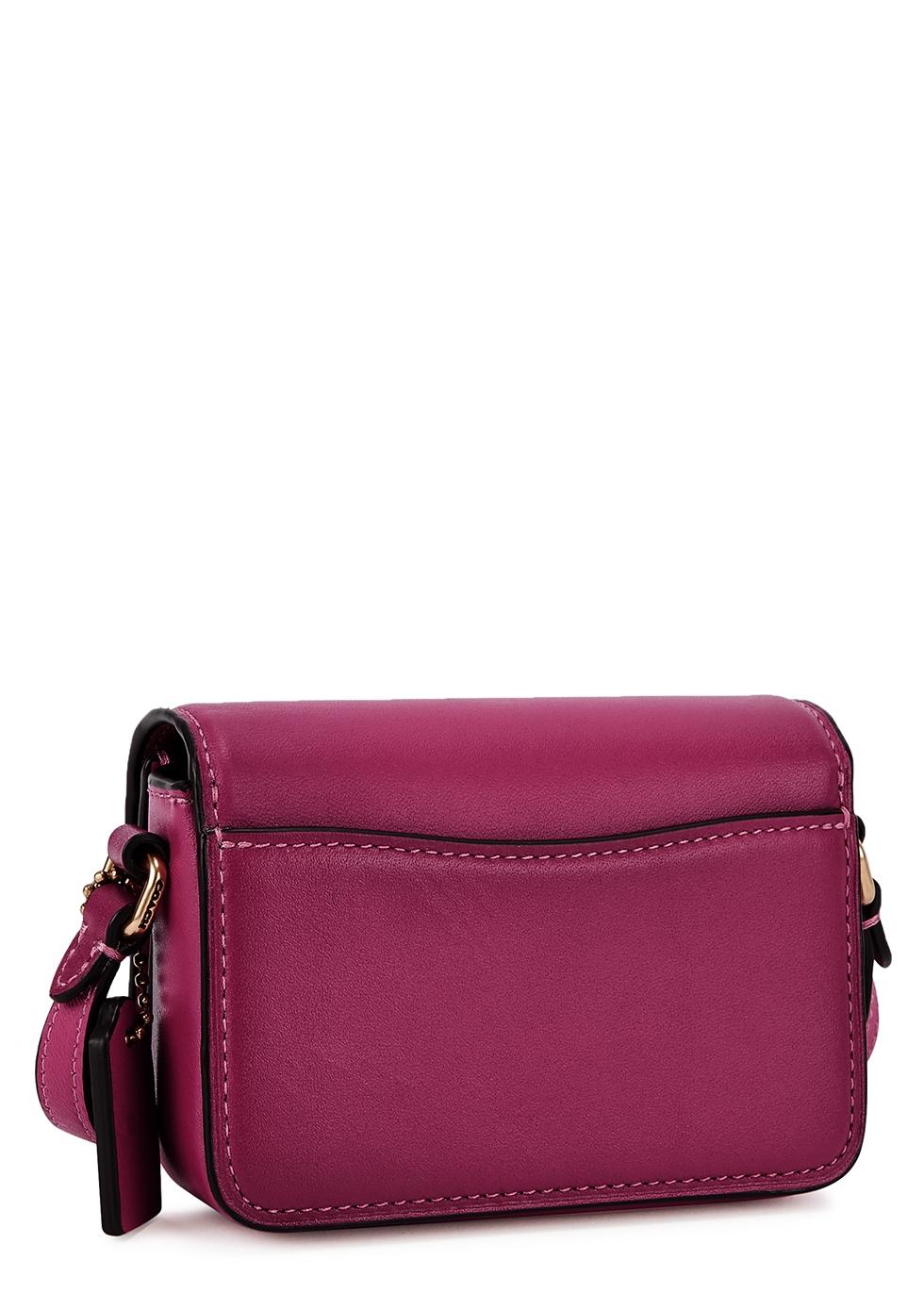 COACH Studio 12 Micro Raspberry Leather Cross body Bag in Purple