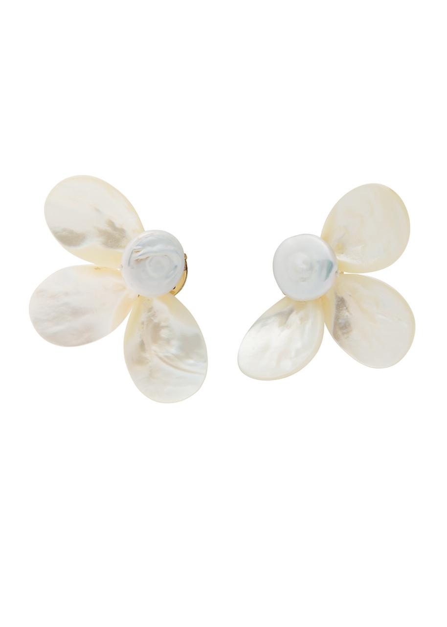 【ELIOU】fiore gold-tone, bead and pearl clip イヤリング ELIOU】fiore gold-tone, bead and pearl clip イヤリング