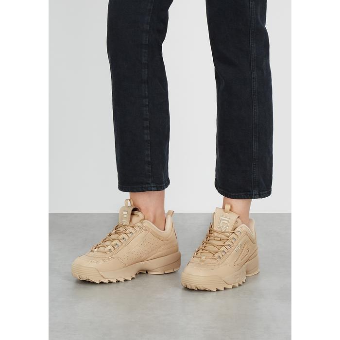 midtergang Apparatet bekæmpe Fila Disruptor Ii Autumn Sand Leather Sneakers in Natural | Lyst