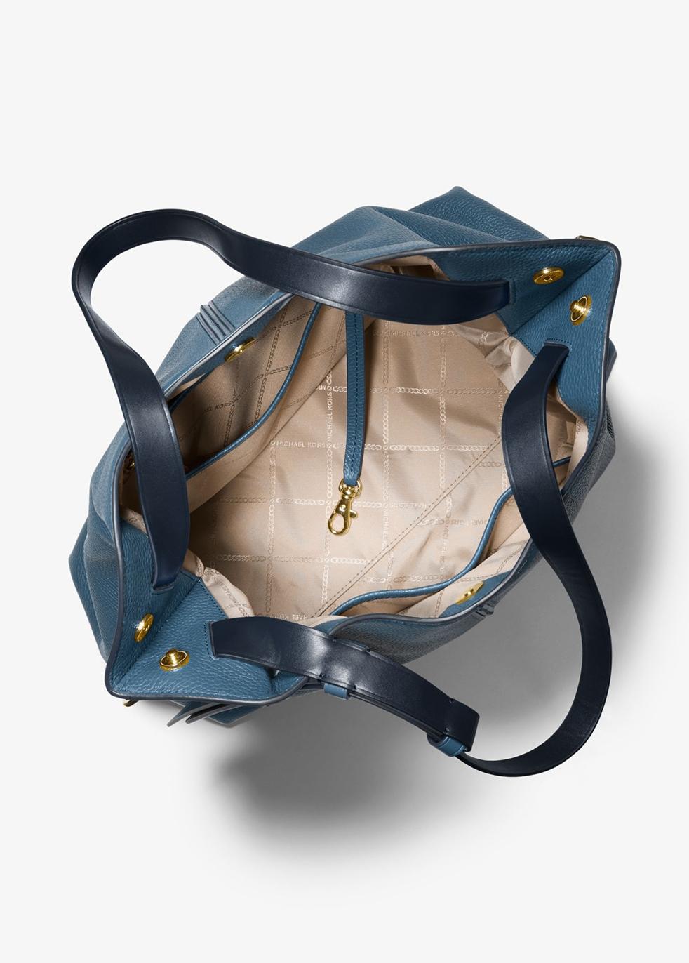 downtown astor small pebbled leather shoulder bolsa