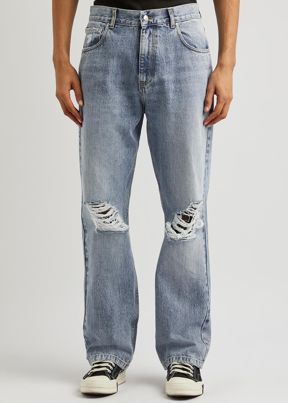 Second/Layer Big Papi Ripped Straight-leg Jeans in Blue for Men 