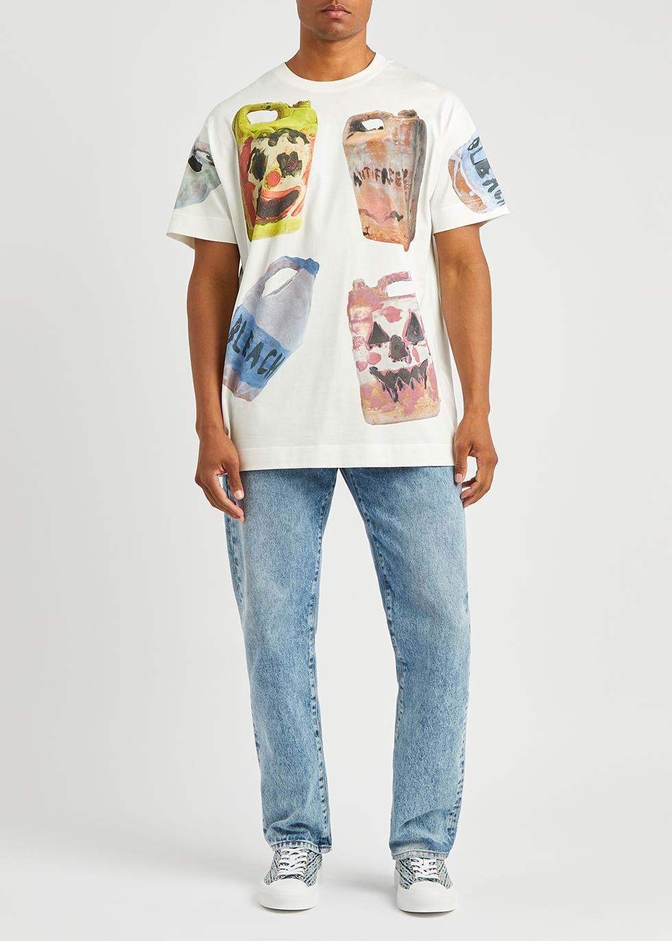 Givenchy - Josh Smith Logo-Print Cotton-Jersey T-Shirt - Blue Givenchy