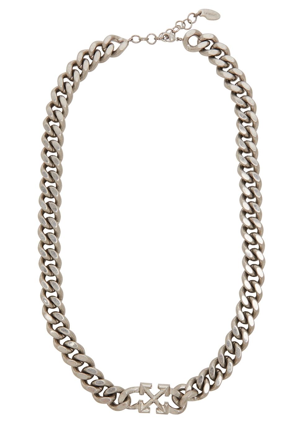 Off-White c/o Virgil Abloh Arrows Chunky Chain Necklace in Metallic for Men  | Lyst