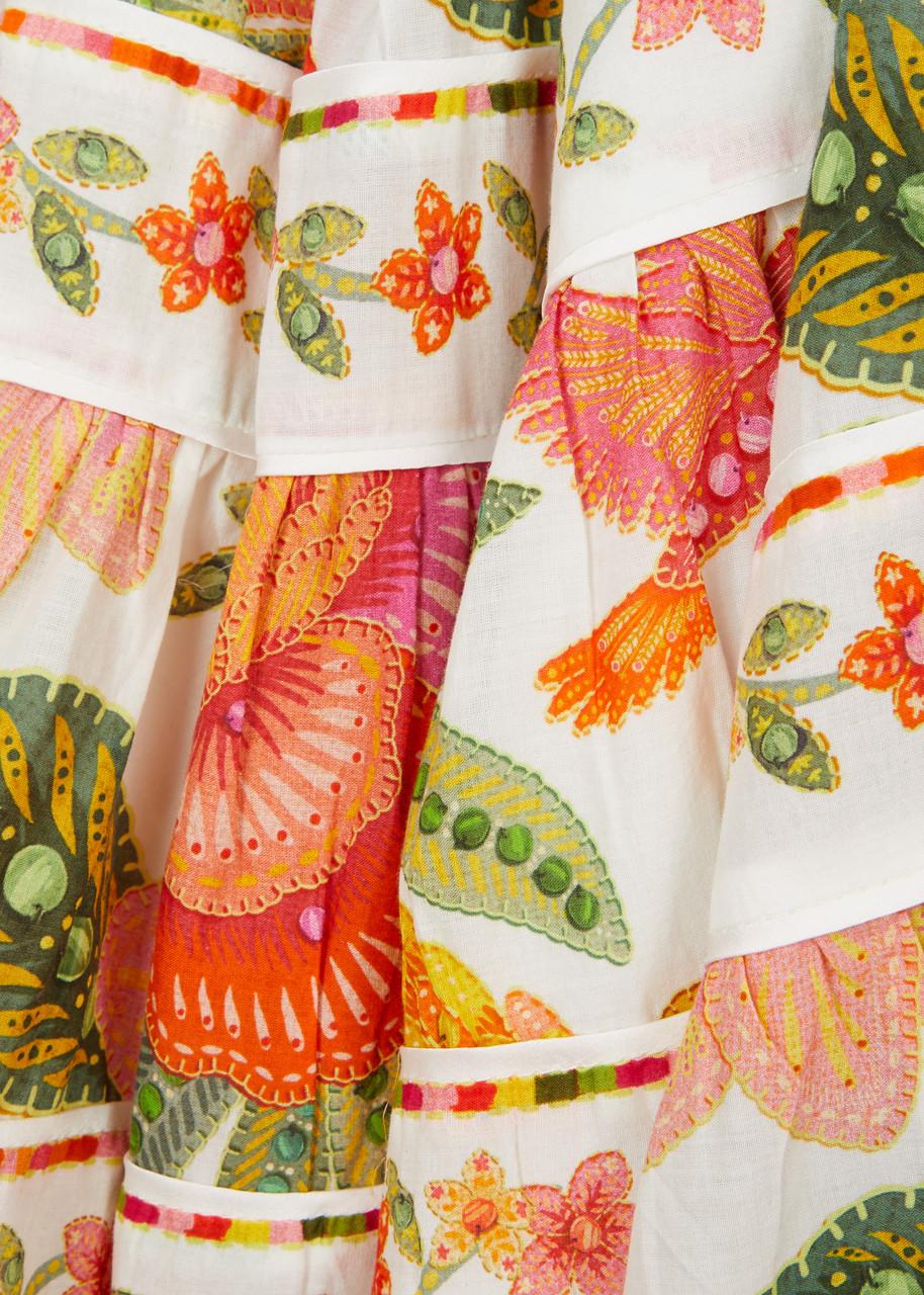 macaw bloom mini dress Farm Rio Macaw Bloom Mini Dress In White