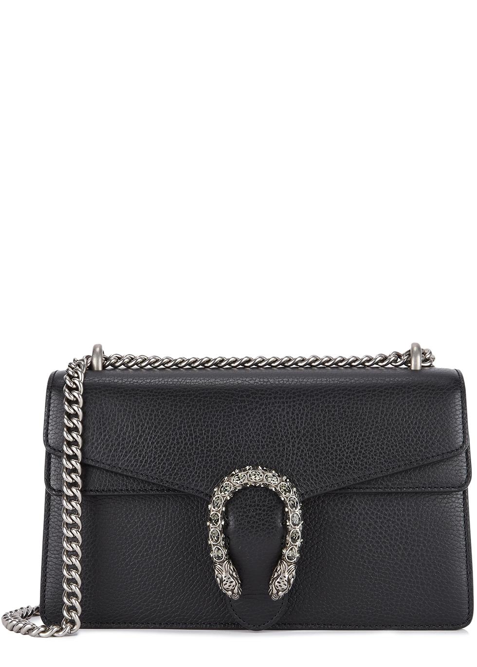 gucci dionysus black leather small
