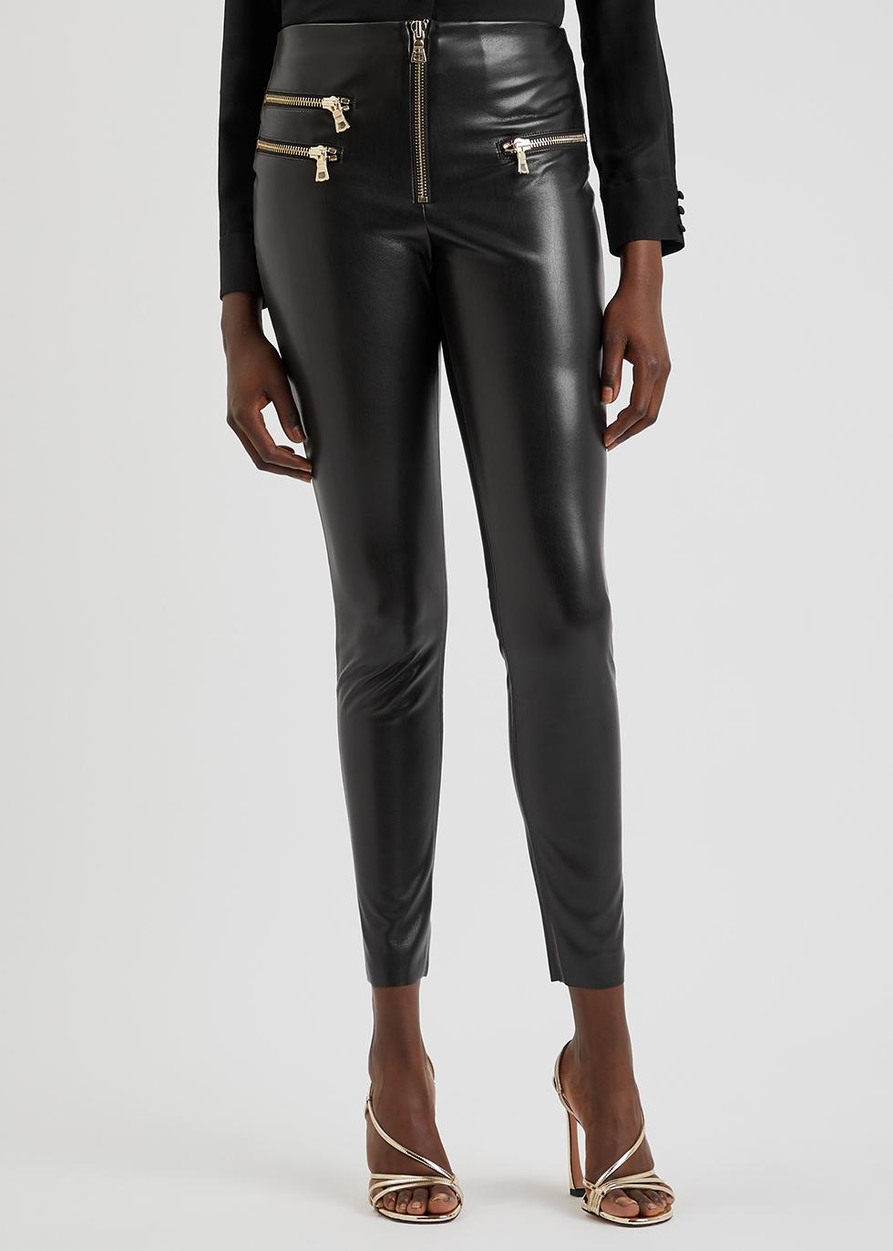 Leather leggings Alice & Olivia Green size XS International in Leather -  39354158