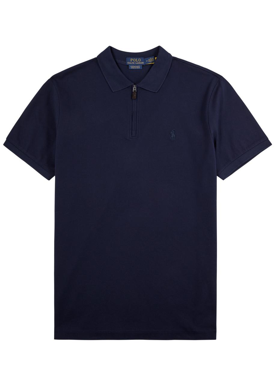 Wimbledon Logo-Embroidered Appliquéd Cotton-Piqué Polo Shirt