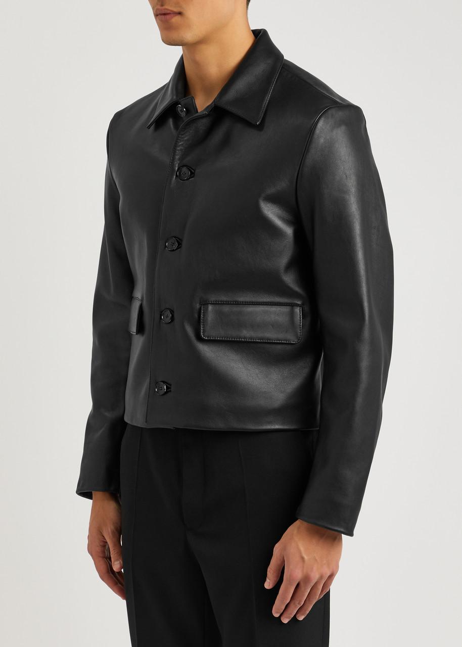 Second Layer Mad Dog Leather Jacket in Black for Men | Lyst