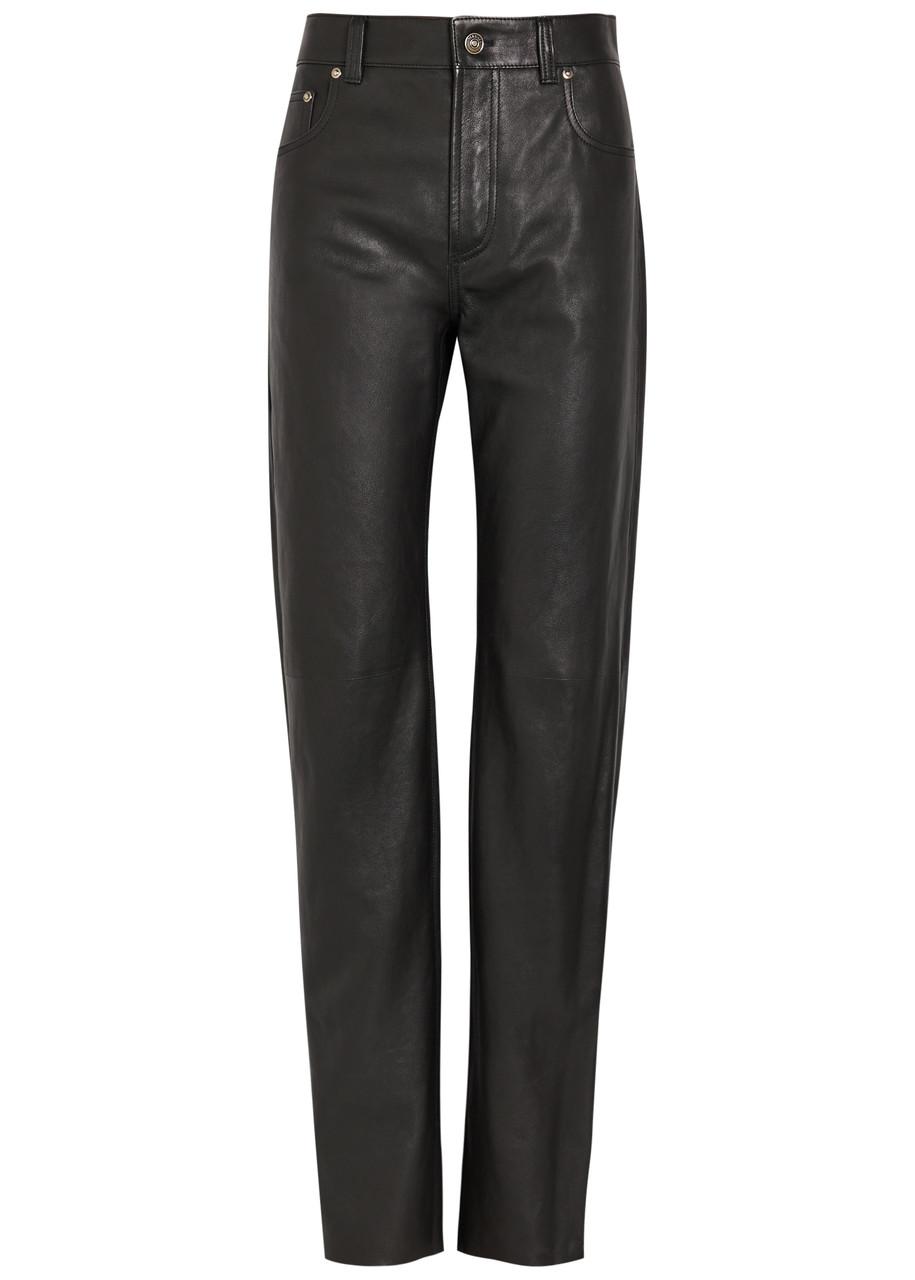 Versace Faux Leather Pants for Women | Lyst UK