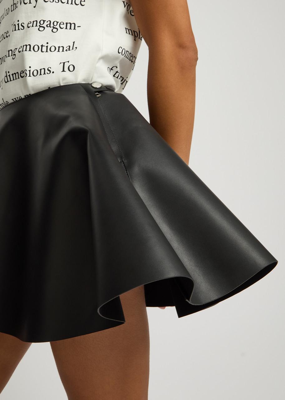 【J W ANDERSON】Circle Leather Skirt Black JW Anderson Circle Leather Miniskirt in Black | Lyst