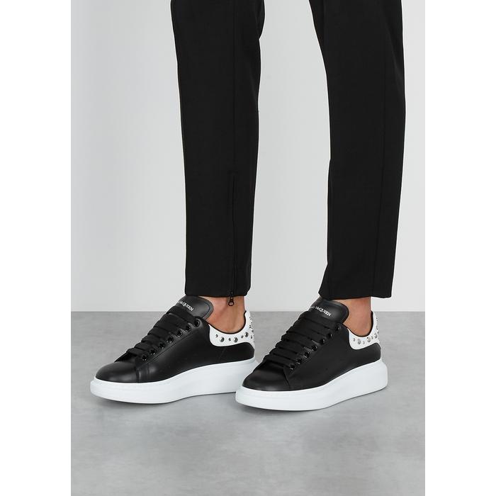 alexander mcqueen black leather shoes