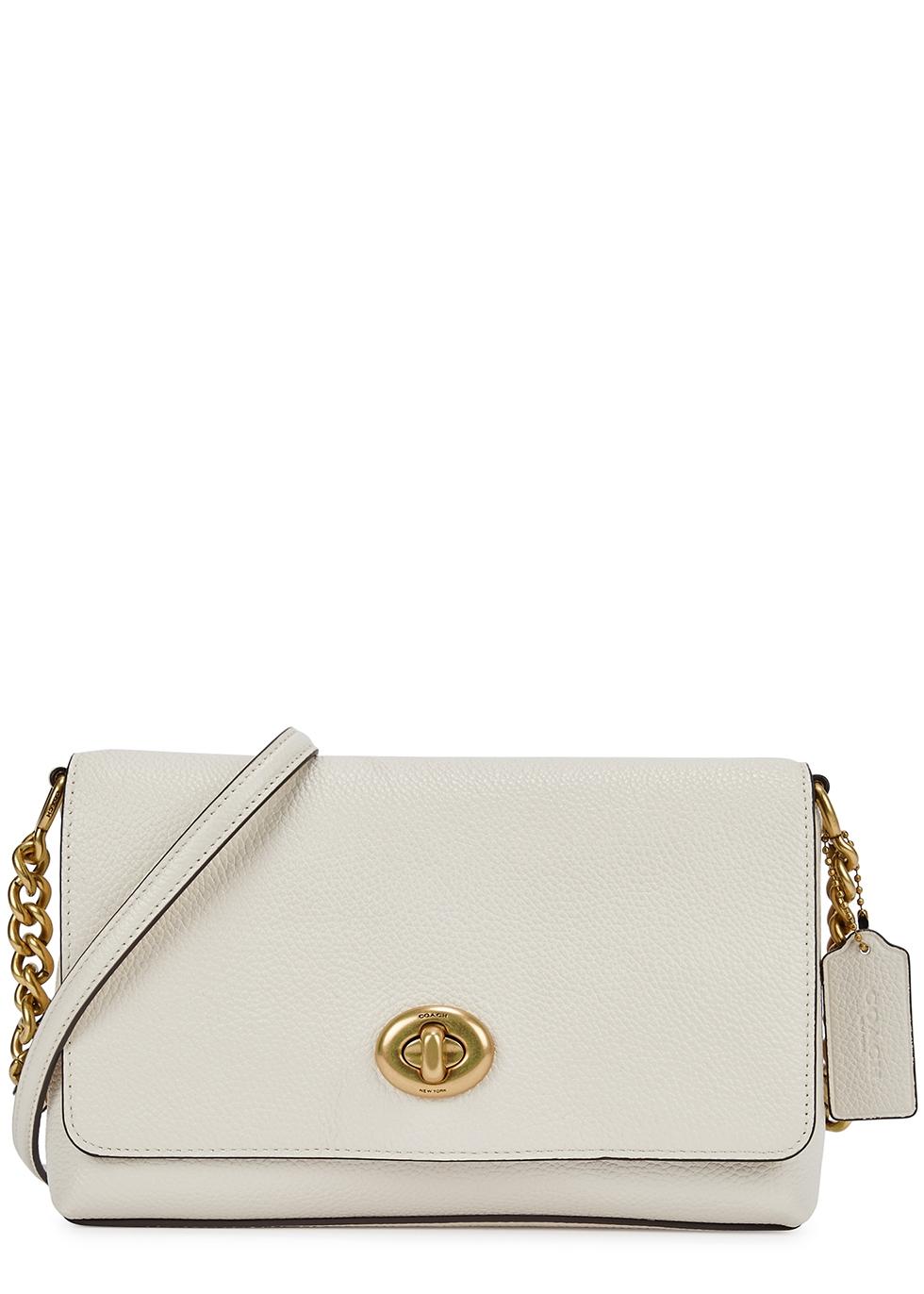 COACH Crosstown Leather Crossbody Bag in Natural Lyst