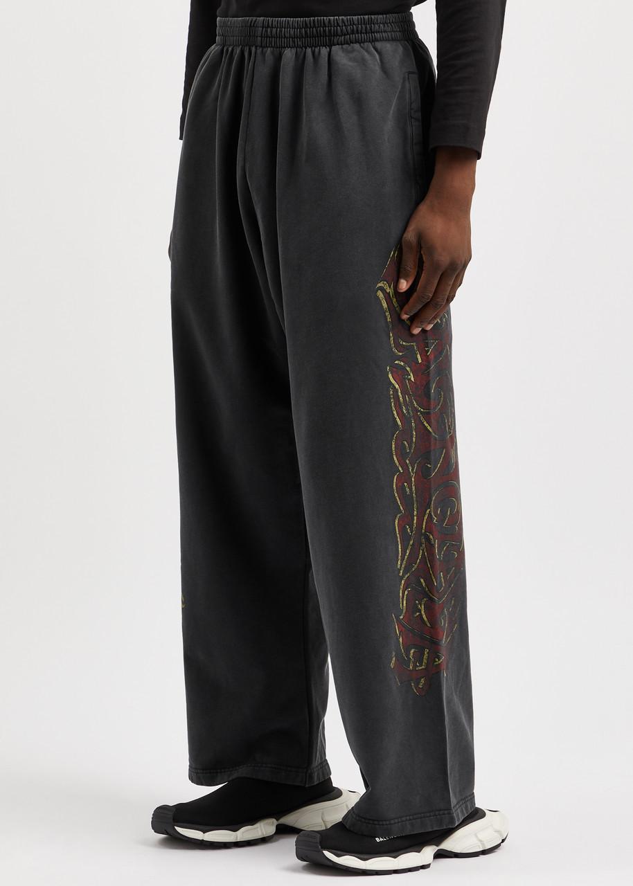 Balenciaga Offshore Logo Cotton Sweatpants in Gray for Men | Lyst