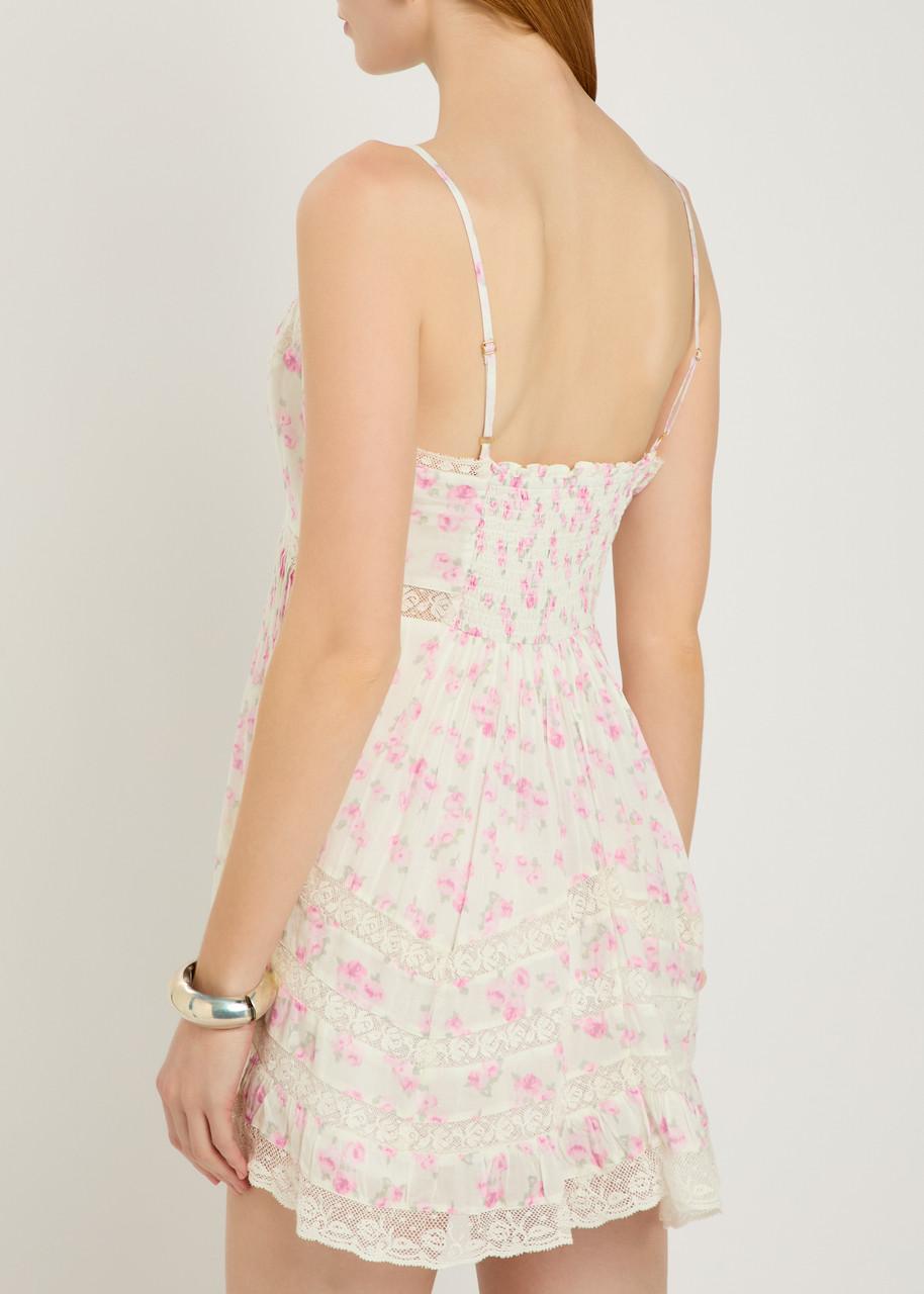 alonna cotton floral mini dress Alonna Blooming Floral Mini Dress Lemon Spritz / S