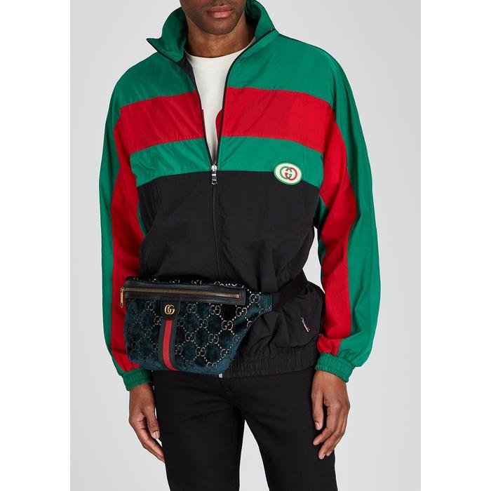 Gucci GG Velvet Belt Bag in Blue for Men Lyst
