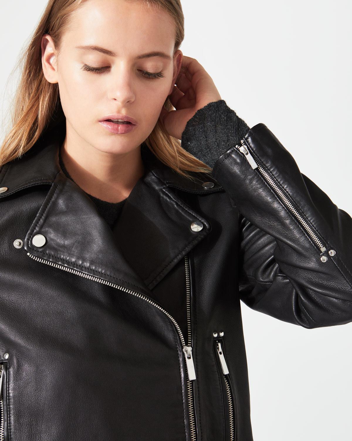 jigsaw clean leather jacket