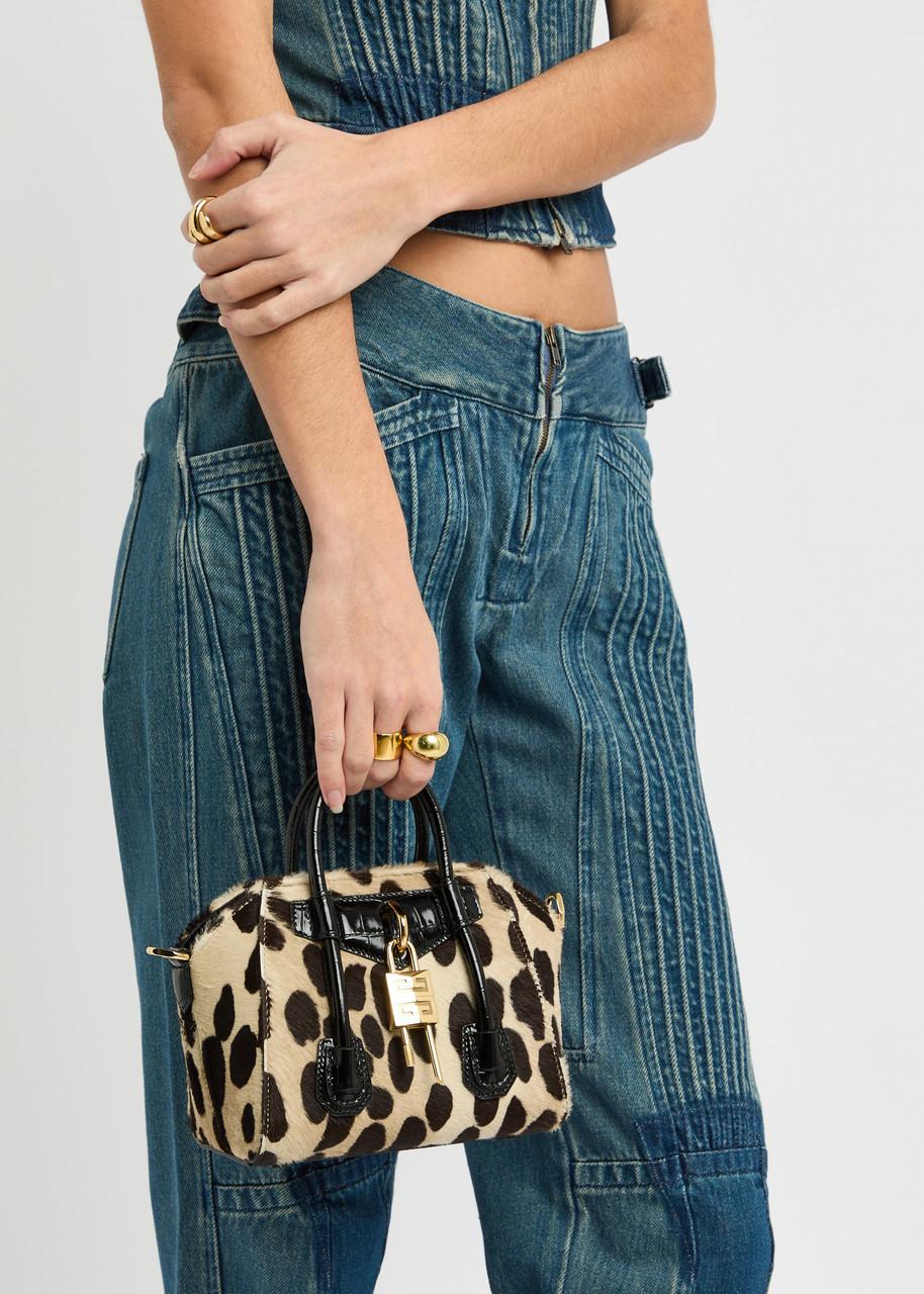 【送料&関税込】Givenchy Printed Calf Hair Antigona Lock Toy Givenchy Antigona Toy Lock Crossbody Bag in Leopard Calf