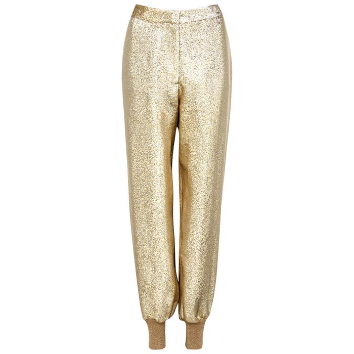 gold lame tracksuit