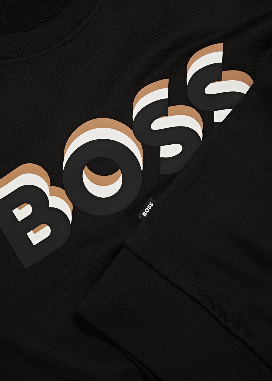 Hugo boss salbo sweatshirt black and gold sale