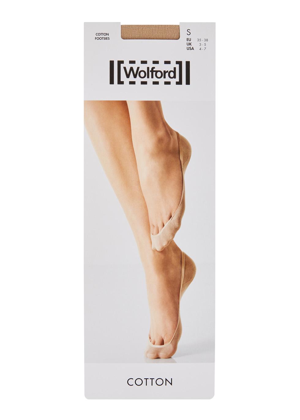 Black // Cotton SMALL U.K 3-5 Wolford Cotton Footsies // Socks