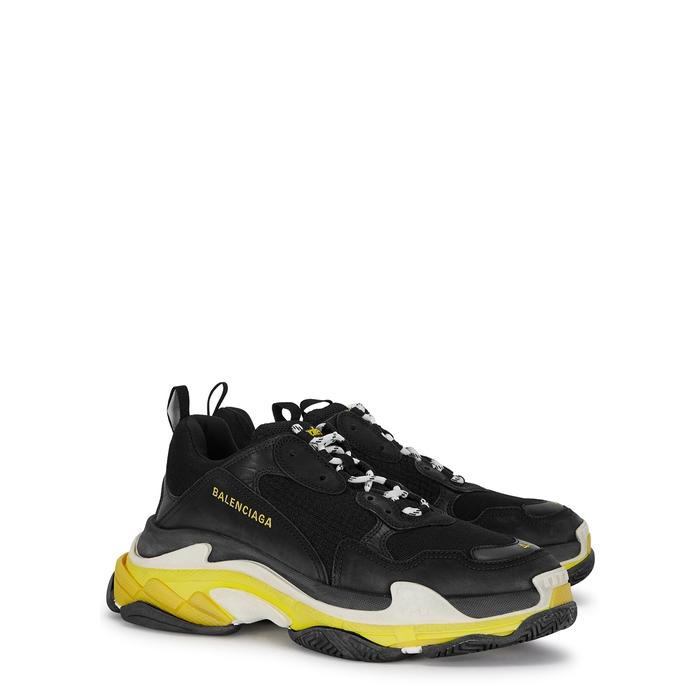 balenciaga triple s yellow black