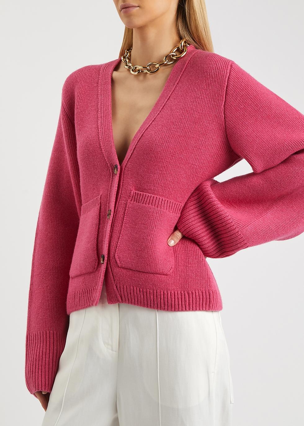 Khaite Scarlet Cashmere Cardigan in Pink | Lyst UK