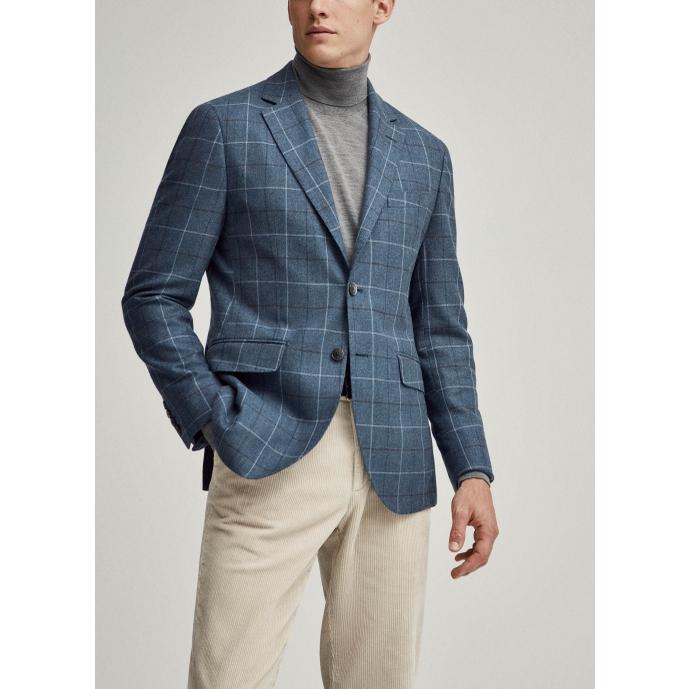 Hackett Tattersall Check Wool, Cotton And Cashmere Blazer in Blue for Men |  Lyst
